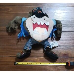 Vintage 1998 Looney Tunes Hippie Rock& Roll  Taz Plush  ACE Rare super cool.